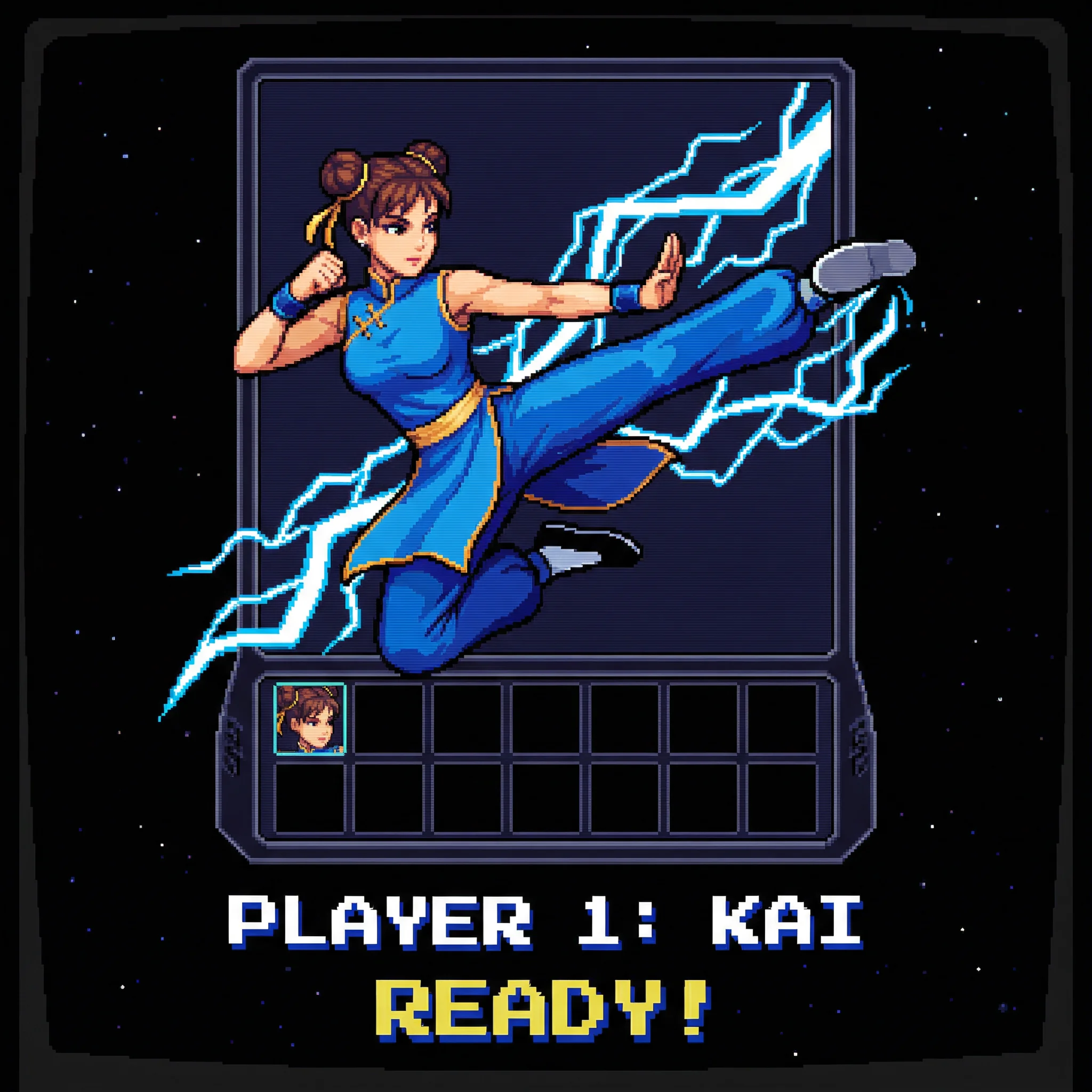 格斗家春丽的像素头像 - pg赏金女王 角色