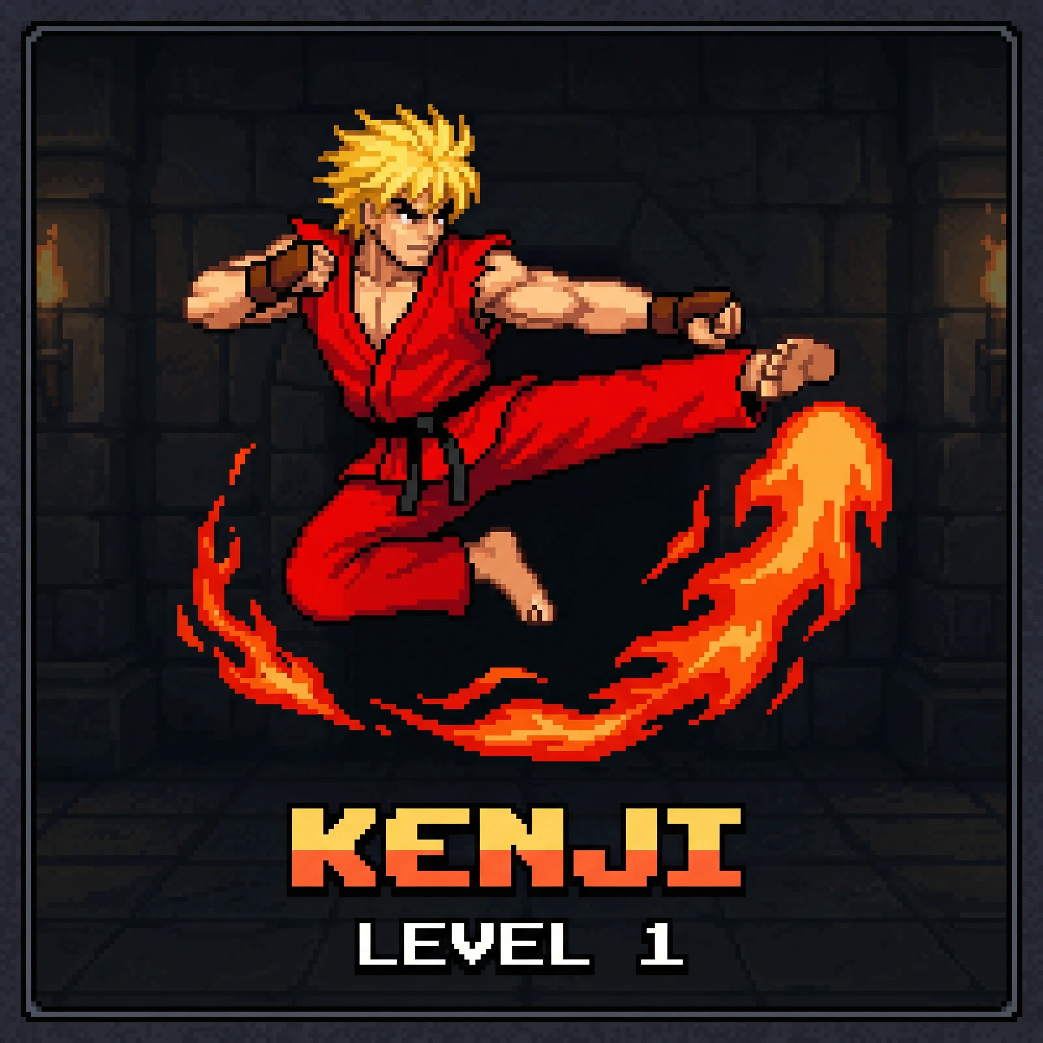 格斗家肯的像素头像 - pg赏金女王 角色